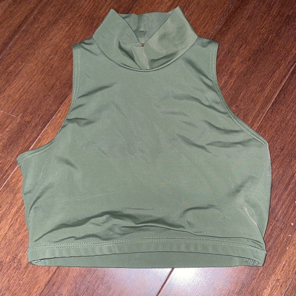 Balera Olive Green Sleeveless Top